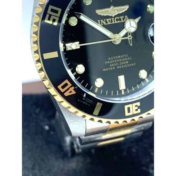 Invicta Men's Watch 36973 Pro Diver Automatic Black Dial Two Tone Steel 44mm - Picture 9 of 16